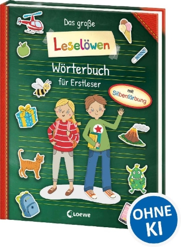 Buchcover und Innenansicht für das Buch: Das große Leselöwen-Wörterbuch für Erstleser