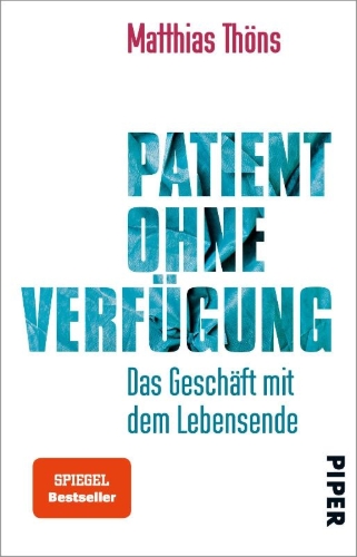Buchcover und Innenansicht für das Buch: Patient ohne Verfügung