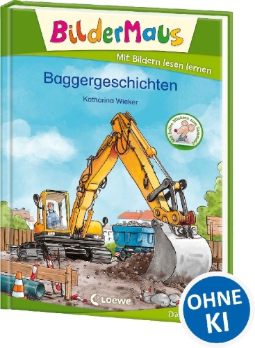 Buchcover und Innenansicht für das Buch: Bildermaus - Baggergeschichten