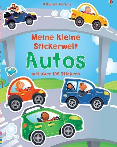 Buchcover und Innenansicht für das Buch: Meine kleine Stickerwelt: Autos