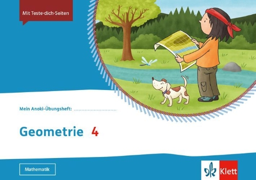 Buchcover und Innenansicht für das Buch: Mein Anoki-Übungsheft. Geometrie 4. Übungsheft Klasse 4