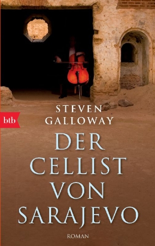 Buchcover und Innenansicht für das Buch: Der Cellist von Sarajevo