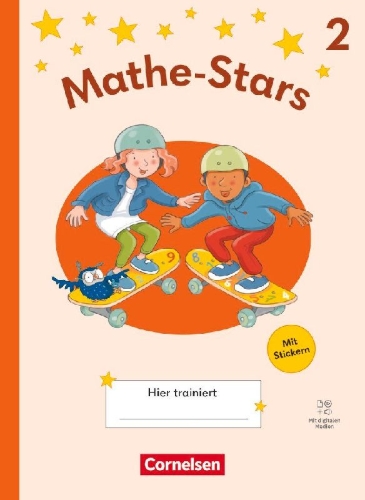 Buchcover und Innenansicht für das Buch: Mathe-Stars 2. Schuljahr - Regelkurs Ausgabe 2025 - Übungsheft mit Lösungen und digitalen Medien