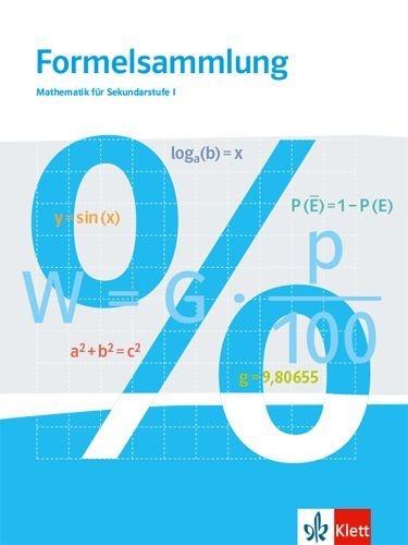 Buchcover und Innenansicht für das Buch: Formelsammlung Mathematik für Sekundarstufe I. Klasse 5 - 10. Ausgabe Baden-Württemberg