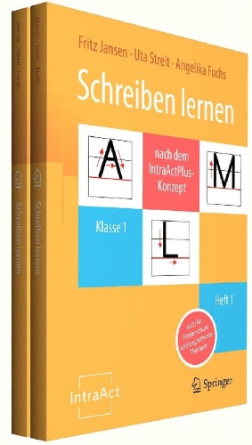 Buchcover und Innenansicht für das Buch: Schreiben lernen nach dem IntraActPlus-Konzept