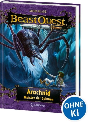 Buchcover und Innenansicht für das Buch: Beast Quest Legend (Band 11) - Arachnid, Meister der Spinnen