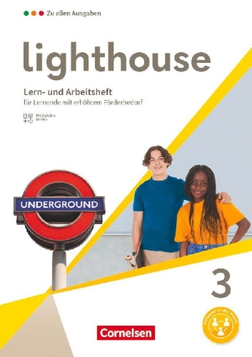 Buchcover und Innenansicht für das Buch: Lighthouse Band 3: 7. Schuljahr - Lern- und Arbeitsheft mit digitalen Medien