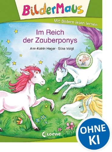 Buchcover und Innenansicht für das Buch: Bildermaus - Im Reich der Zauberponys