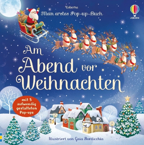 Buchcover und Innenansicht für das Buch: Mein erstes Pop-up-Buch: Am Abend vor Weihnachten