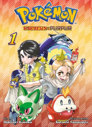 Buchcover und Innenansicht für das Buch: Pokémon Karmesin und Purpur 01