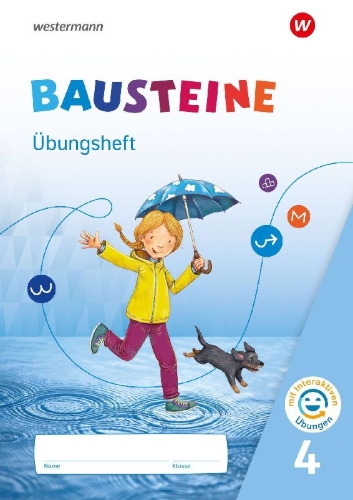 Buchcover und Innenansicht für das Buch: BAUSTEINE Sprachbuch und Spracharbeitshefte. Übungsheft 4 mit interaktiven Übungen Ausgabe 2021