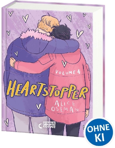 Buchcover und Innenansicht für das Buch: Heartstopper Volume 4 (deutsche Hardcover-Ausgabe)