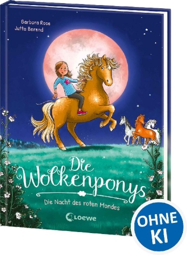 Buchcover und Innenansicht für das Buch: Die Wolkenponys (Band 2) - Die Nacht des roten Mondes