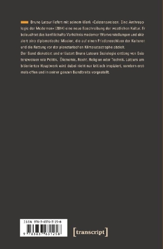 Buchcover und Innenansicht für das Buch: Bruno Latours Soziologie der 'Existenzweisen'