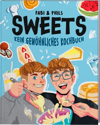 Buchcover und Innenansicht für das Buch: Fabi und Phils - Sweets