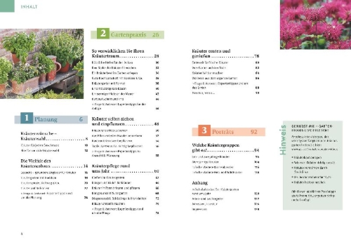 Buchcover und Innenansicht für das Buch: Kräuter selbst anbauen