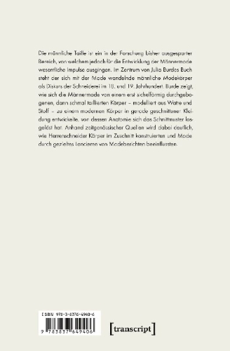 Buchcover und Innenansicht für das Buch: Die Begradigung der Taillenkontur in der Männermode