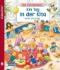 Buchcover und Innenansicht für das Buch: Unkaputtbar: Mein erstes Wimmelbuch: Ein Tag in der Kita