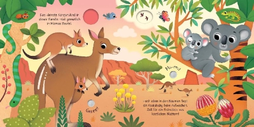 Buchcover und Innenansicht für das Buch: Klänge der Natur: Was hörst du bei den Tierkindern?