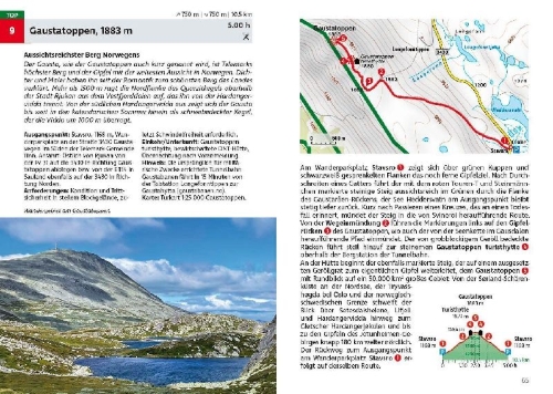 Buchcover und Innenansicht für das Buch: ROTHER Wanderführer Norwegen - Der Süden