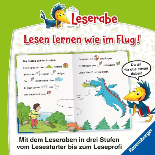 Buchcover und Innenansicht für das Buch: Leserabe Vor-Lesestufe - Drachengeschichten