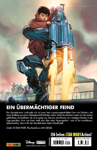 Buchcover und Innenansicht für das Buch: Star Wars: The Mandalorian #5-#8 (2022)
