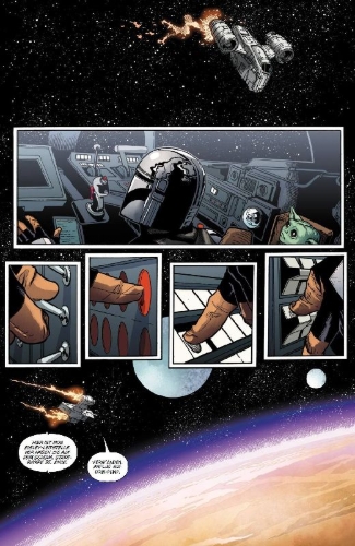 Buchcover und Innenansicht für das Buch: Star Wars: The Mandalorian #5-#8 (2022)