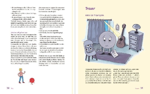 Buchcover und Innenansicht für das Buch: Komm mit ins Gefühleland