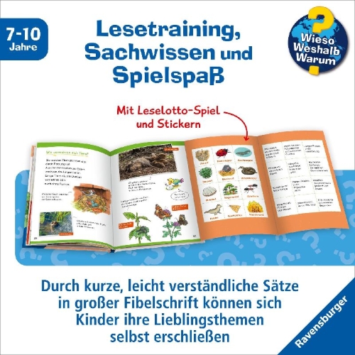 Buchcover und Innenansicht für das Buch: Wieso? Weshalb? Warum? Erstleser, Band 10 - In der Natur