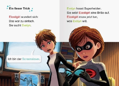 Buchcover und Innenansicht für das Buch: Leselernstars: Disney / Pixar - Die Unglaublichen 2