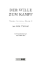 Buchcover und Innenansicht für das Buch: The Will to Battle