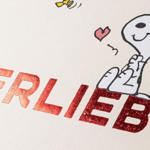 Buchcover und Innenansicht für das Buch: Peanuts Geschenkbuch: Verliebt!