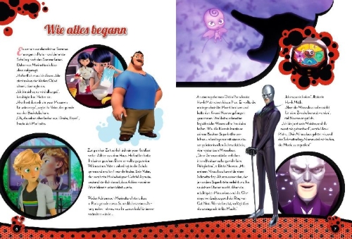 Buchcover und Innenansicht für das Buch: Miraculous: Die schönsten Geschichten von Ladybug und Cat Noir