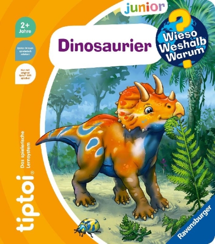 Buchcover und Innenansicht für das Buch: tiptoi® Wieso? Weshalb? Warum? junior - Dinosaurier
