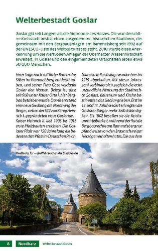 Buchcover und Innenansicht für das Buch: Harz - Der Reiseführer