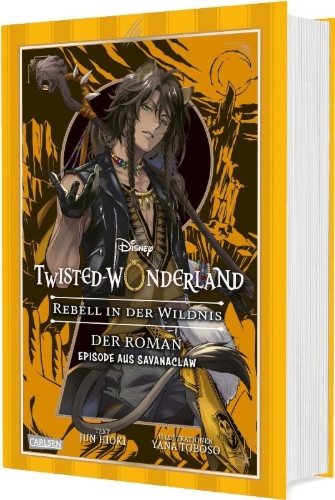 Buchcover und Innenansicht für das Buch: Disney: Twisted Wonderland - Roman: Rebell in der Wildnis