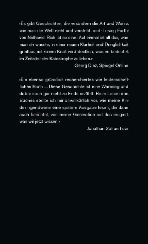 Buchcover und Innenansicht für das Buch: Losing Earth. A Recent History