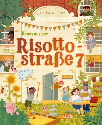 Buchcover und Innenansicht für das Buch: Neues aus der Risottostraße 7