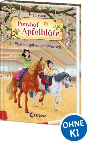 Buchcover und Innenansicht für das Buch: Ponyhof Apfelblüte (Band 20) - Paulinas geheimer Wunsch