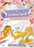 Buchcover und Innenansicht für das Buch: Disney Prinzessin: Mein Styling-Spaß mit Stickern zum Ausmalen - Stickern - Malen - Stylen