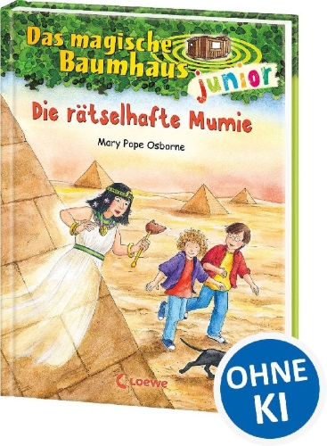 Buchcover und Innenansicht für das Buch: Das magische Baumhaus junior 03 - Die rätselhafte Mumie