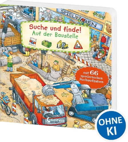 Buchcover und Innenansicht für das Buch: Suche und finde! - Auf der Baustelle