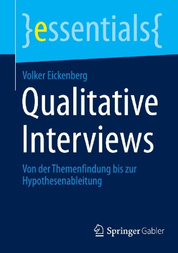 Buchcover und Innenansicht für das Buch: Qualitative Interviews