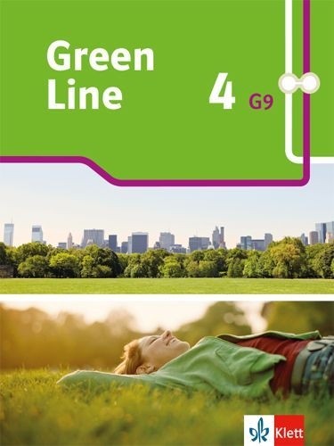 Buchcover und Innenansicht für das Buch: Green Line 4 G9. Schulbuch. Flexibler Einband Klasse 8