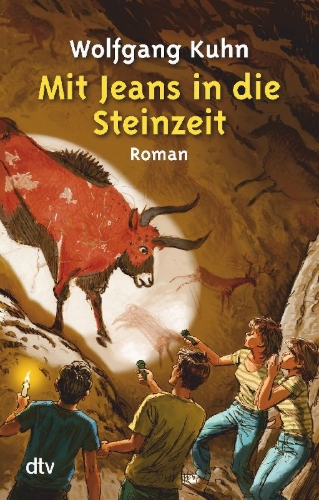 Buchcover und Innenansicht für das Buch: Mit Jeans in die Steinzeit