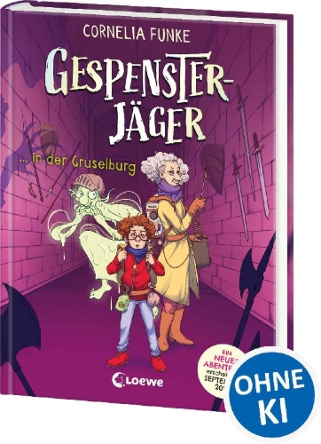 Buchcover und Innenansicht für das Buch: Gespensterjäger in der Gruselburg (Band 3) - Mit 8 neu illustrierten Farbseiten