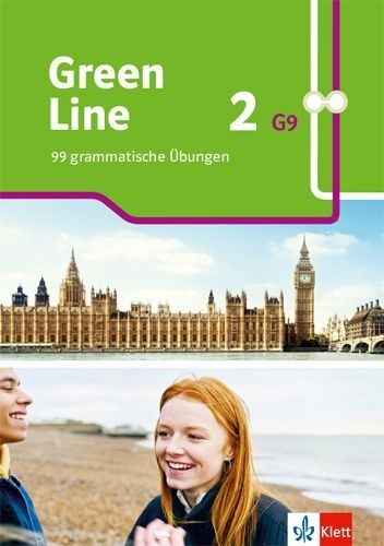 Buchcover und Innenansicht für das Buch: Green Line 2 G9. 99 grammatische Übungen. Arbeitsheft mit Lösungen Klasse 6