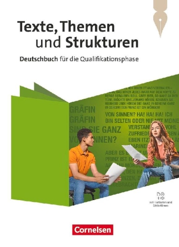 Buchcover und Innenansicht für das Buch: Texte, Themen und Strukturen. Qualifikationsphase - Mit Hörtexten und Erklärfilmen - Schulbuch