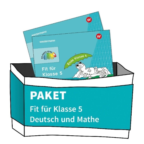 Buchcover und Innenansicht für das Buch: DIE BUNTE REIHE - Deutsch Mathematik. Paket Fit für Klasse 5