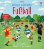 Buchcover und Innenansicht für das Buch: Aufklappen und Entdecken: Fußball